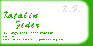 katalin feder business card